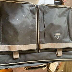 Samsonite Dual Pocket Black and Tan Briefcase